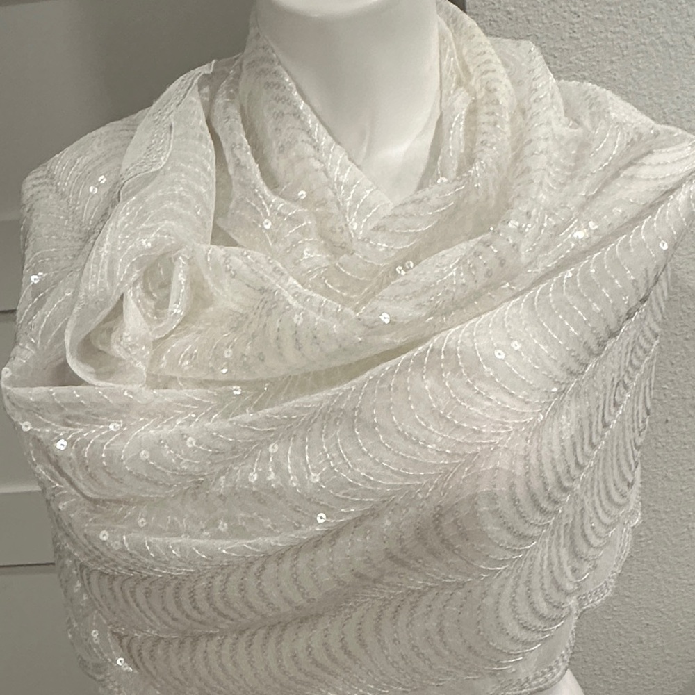 Cejon Ivory Sequin Wrap